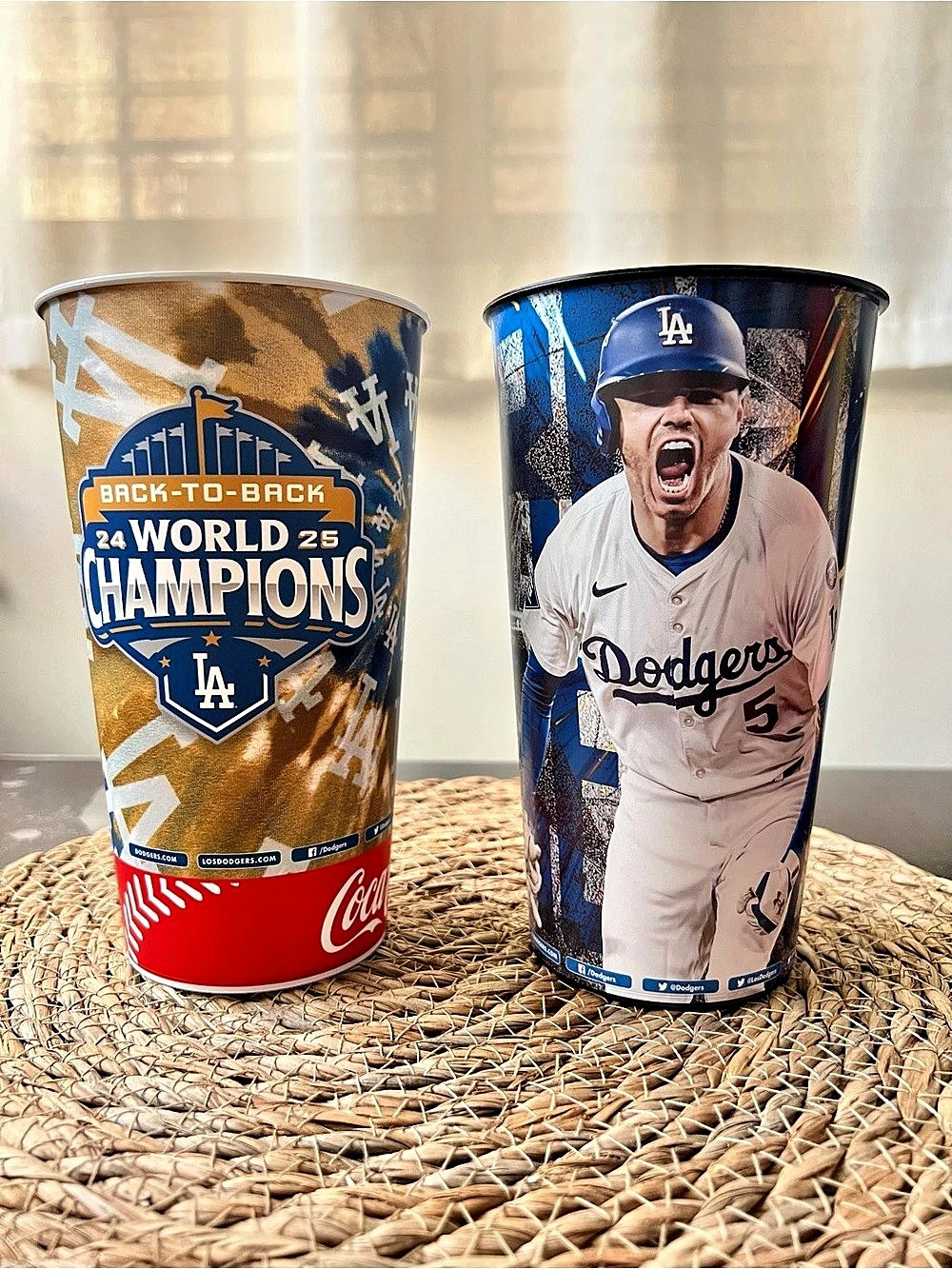 LA Dodgers Freddie Freeman collectible cups